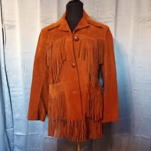 PIONEER Tan Suede Fringe Jacket